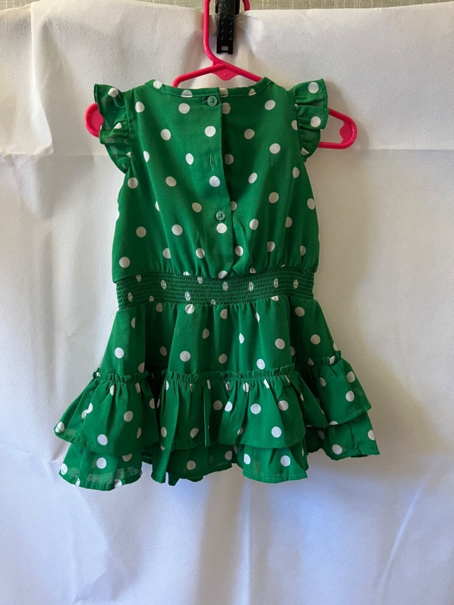 janie and jack dress Green with dots print 12 to 18 months janie and jack dress Green with dots print 12 to 18 months