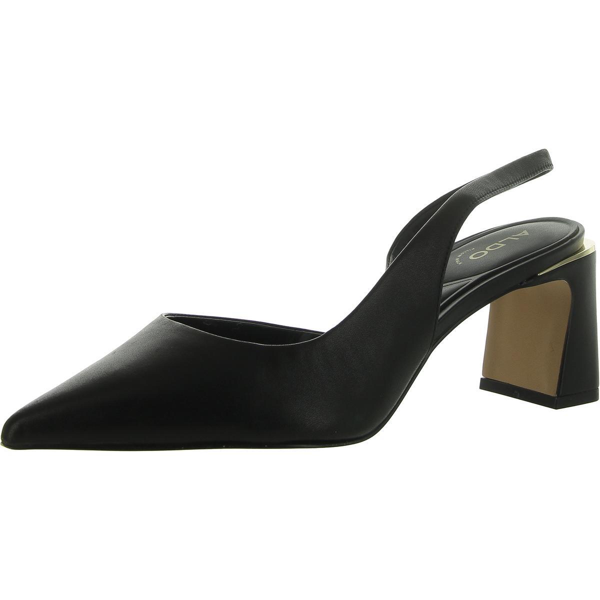 Aldo Womens Black Slip On Sandal Slingback Sandals 8 Medium (B,M) BHFO 4732