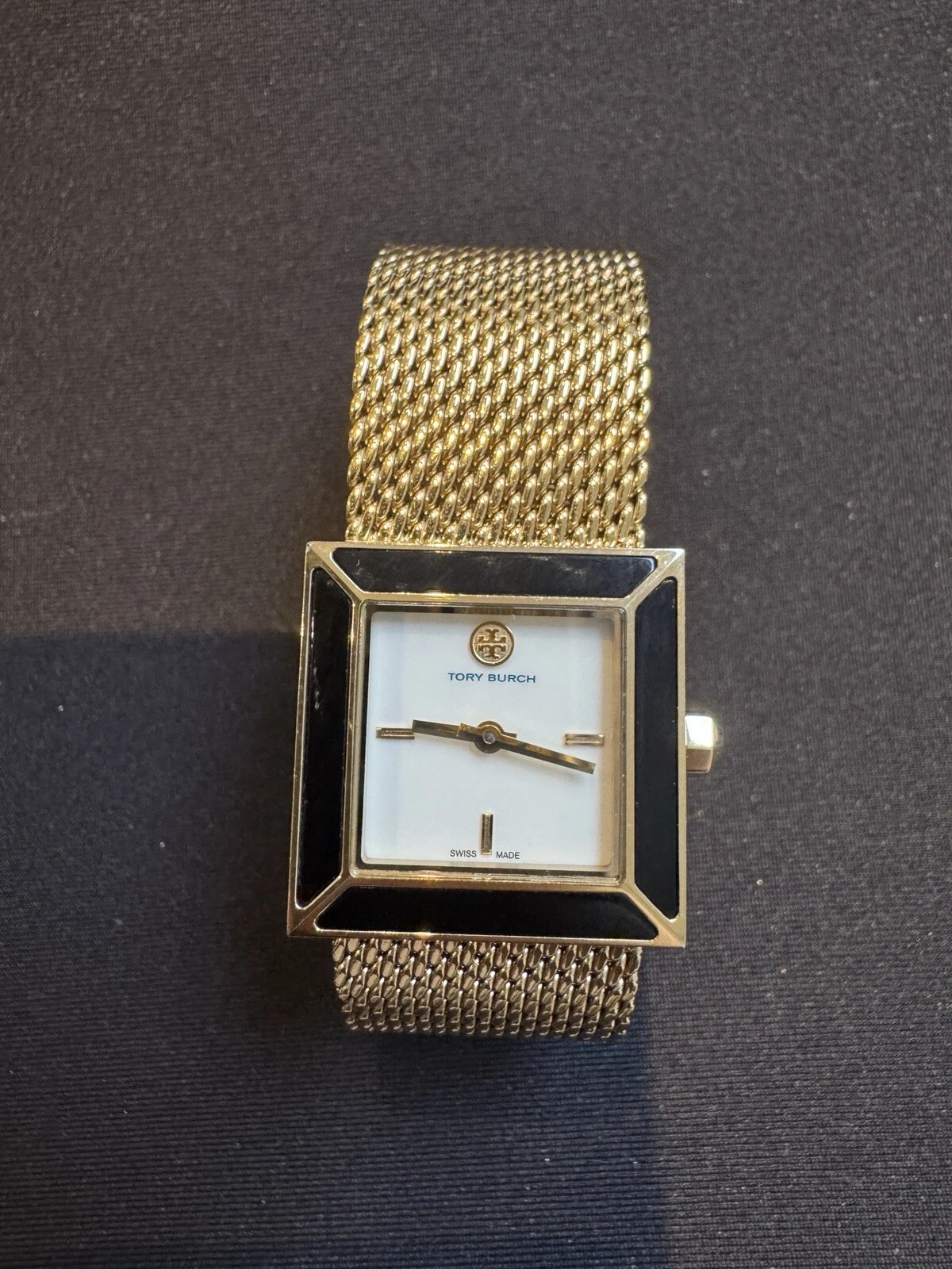 Orologio Tory Burch Donna Quarzo Analogico Cinturino Acciaio TRB5100 Cinturino Oro Nuovo