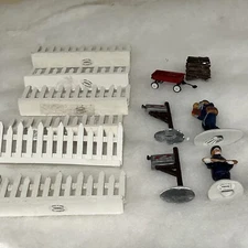 Lot of 12 Assorted Christmas Village Accessories/Pieces/Figurines