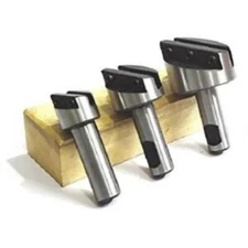 1/2" Shank Fly Cutter set of 3 with WOODEN STAND & 3 PC H.S.S SQUARE TOOL-BIT