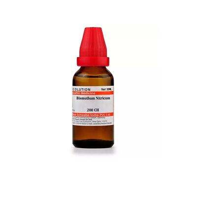 Willmar Schwabe India Homeopathic Bismuthum Nitricum 200 CH (30ml) Dilution