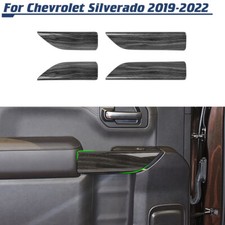 Black Wood Grain Inner Door Panel Trim Cover For Chevy Silverado 2019-2022 4door Black Wood Grain Inner Door Panel Trim Cover For Chevy Silverado 2019-2022 4door