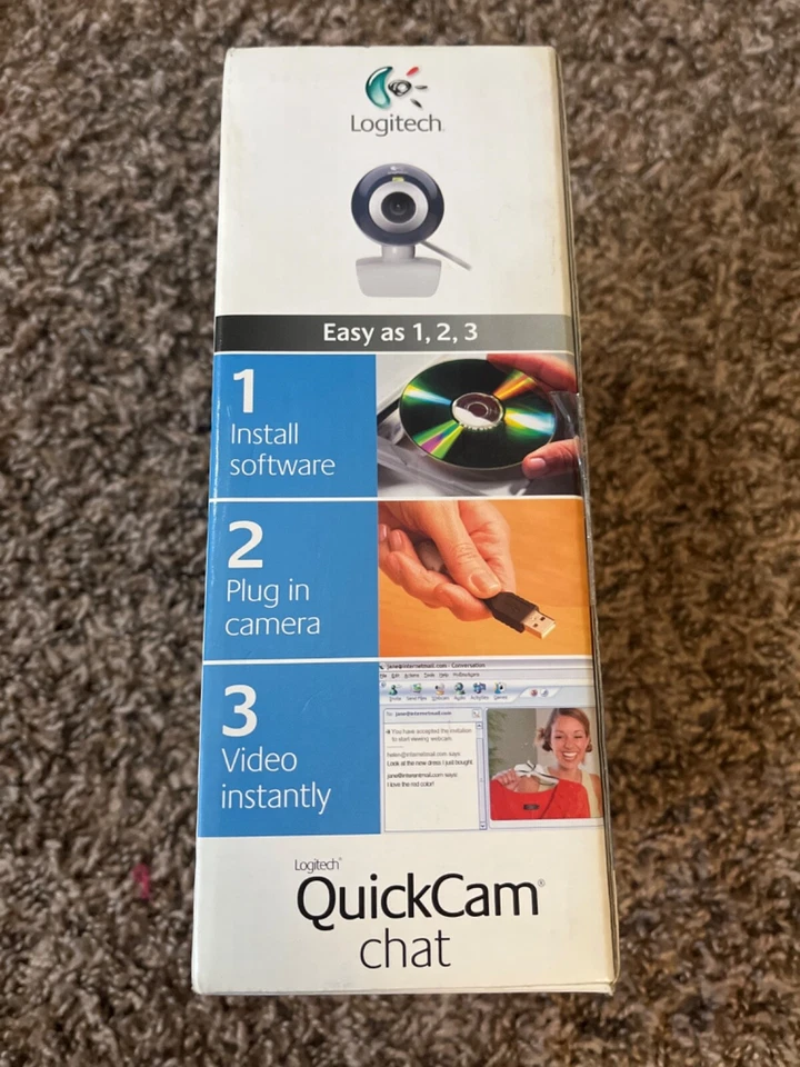 LOGITECH QUICKCAM CHAT CAMERA,  HEADSET INCLUDED - Image 3 of 4