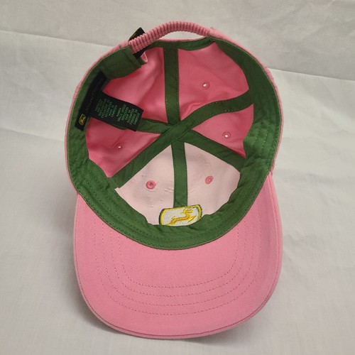 Toddler John Deere Hat Cap Elastic Back Pink w Green & yellow Embroidered Logo - Picture 7 of 9