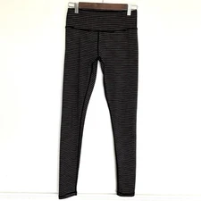 90 Degrees By Reflex Women’s Leggings Small Striped Athletic Yoga Gym Activewear