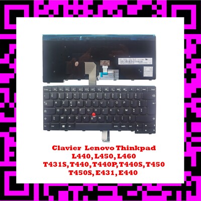 Clavier de Rechange rétroéclairé pour Lenovo Thinkpad T440 T440S T440P