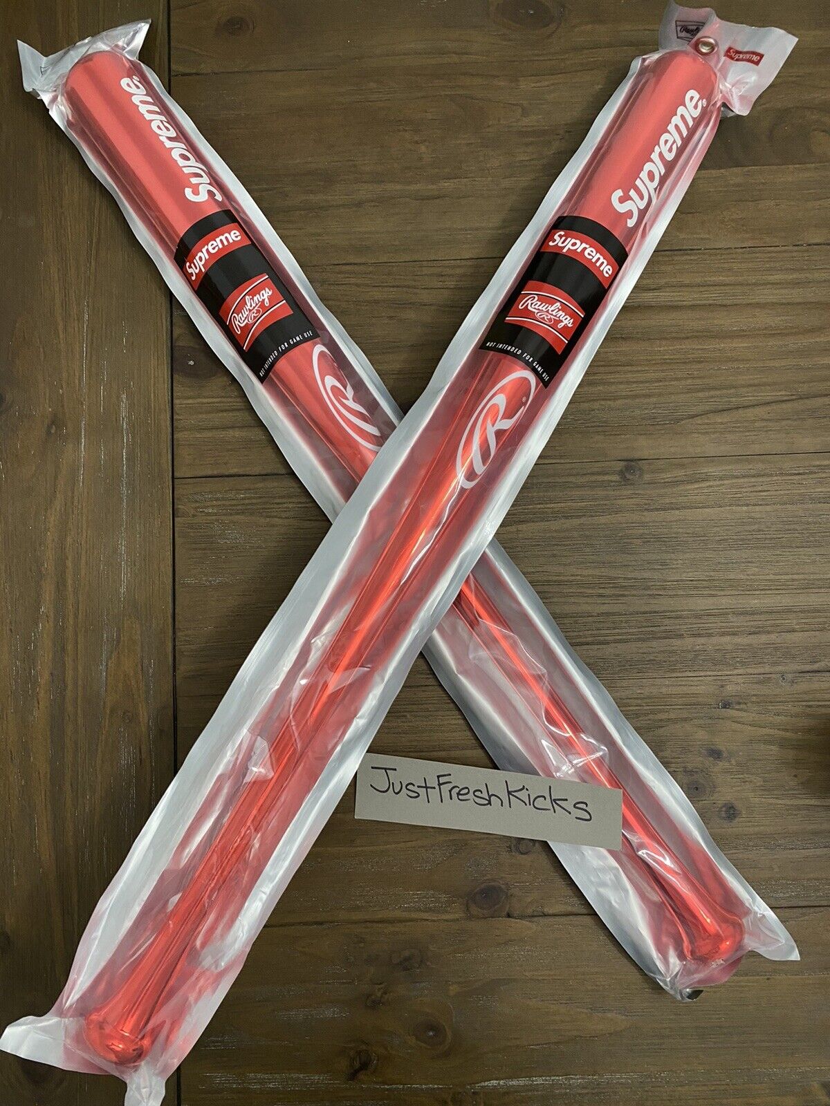 Supreme Rawlings Chrome Maple Wood Baseball Bat Red Brand New Ready To Ship