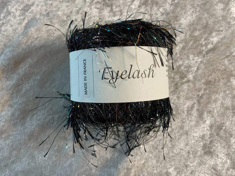 One ball Ironstone "Eyelash Yarn", Color #1, discontinued - Image 2 of 4