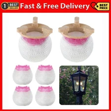 6 Pcs Inverted Gas Lamp Mantles with Porcelain Ring for Outdoor Lighting