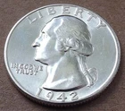 1942 P Washington Quarter - Gem BU 90% Silver U.S. Coin