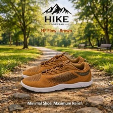 Hike Footwear Flow Womens 14 Mens 12 EU45 Brown Minimalistic Barefoot Shoes