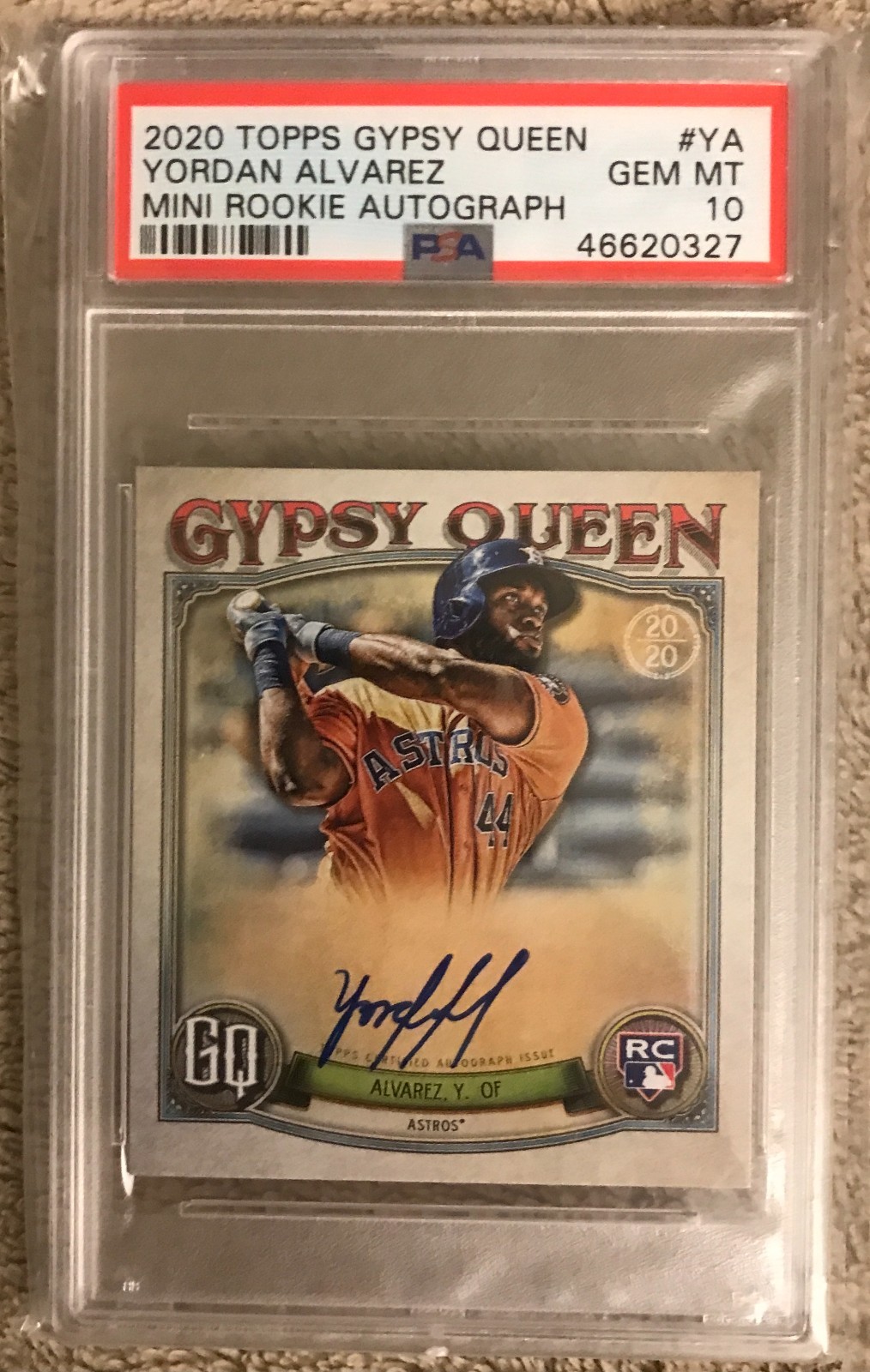 2020 Topps Gypsy Queen - Mini Rookie Autograph - Yordan Alvarez - #55/99 -PSA 10