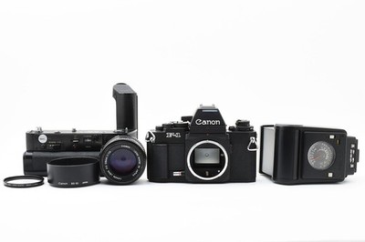 [NEAR MINT] Canon New F-1 AE Finder Speedlight 35mm SLR NFD 50mm F1.4 Lens JAPAN