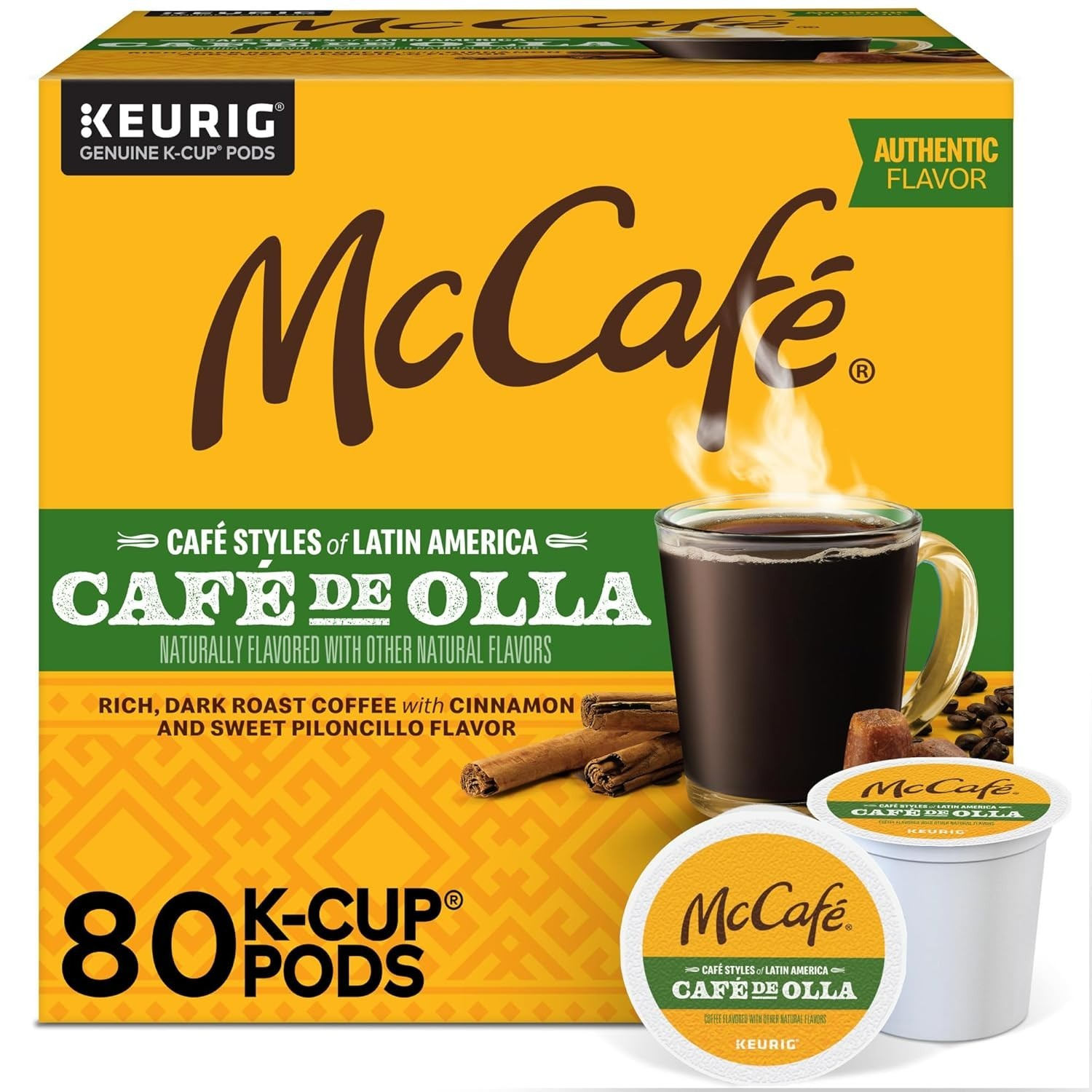 McCafe Cafe Styles of Latin America Cafe de Olla, Keurig Single Serve K-Cup Coff
