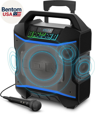Block Rocker - Portable Bluetooth Outdoor Party Speaker with Karaoke Microphone,