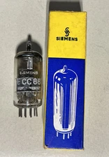 NOS vintage Siemens ECC88 audio tube with box