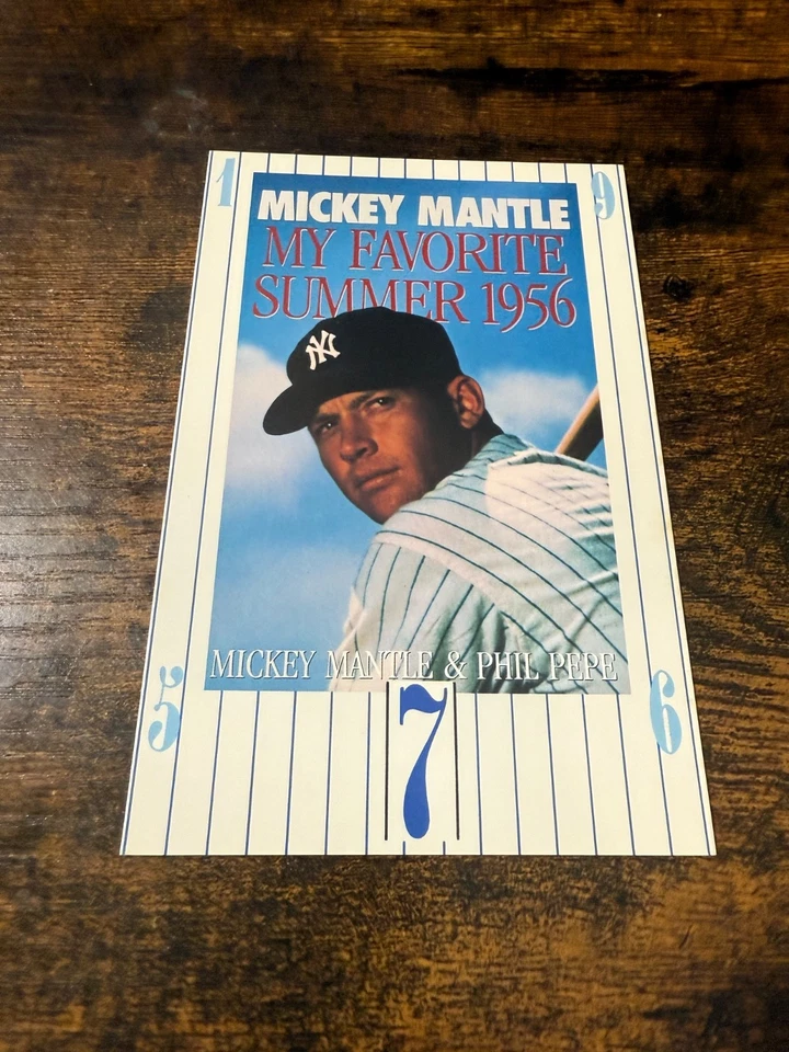 Postales publicitarias de Mickey Mantle My Favorite Summer 1965 & A Great Teammate Foto 3 de 4