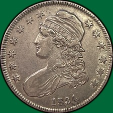 1834 SD SL Capped Bust Half Dollar Choice Extremely Fine XF+/AU Coin #43126