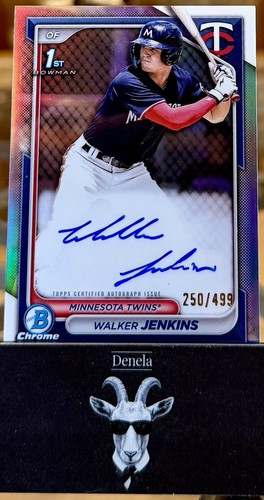 2024 Walker Jenkins 1st Bowman Chrome Prospect Refractor Auto #250/499 #CPA-WJ