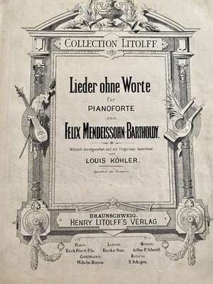Felix Mendelssohn Bartholdy: Lieder ohne Worte für pianoforte solo antiquarisch 