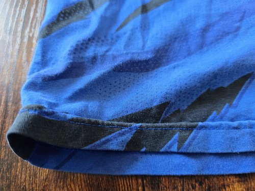 ADIDAS T-Shirt BLU/BLK Boys Size 7 Short Sleeve - Picture 11 of 14