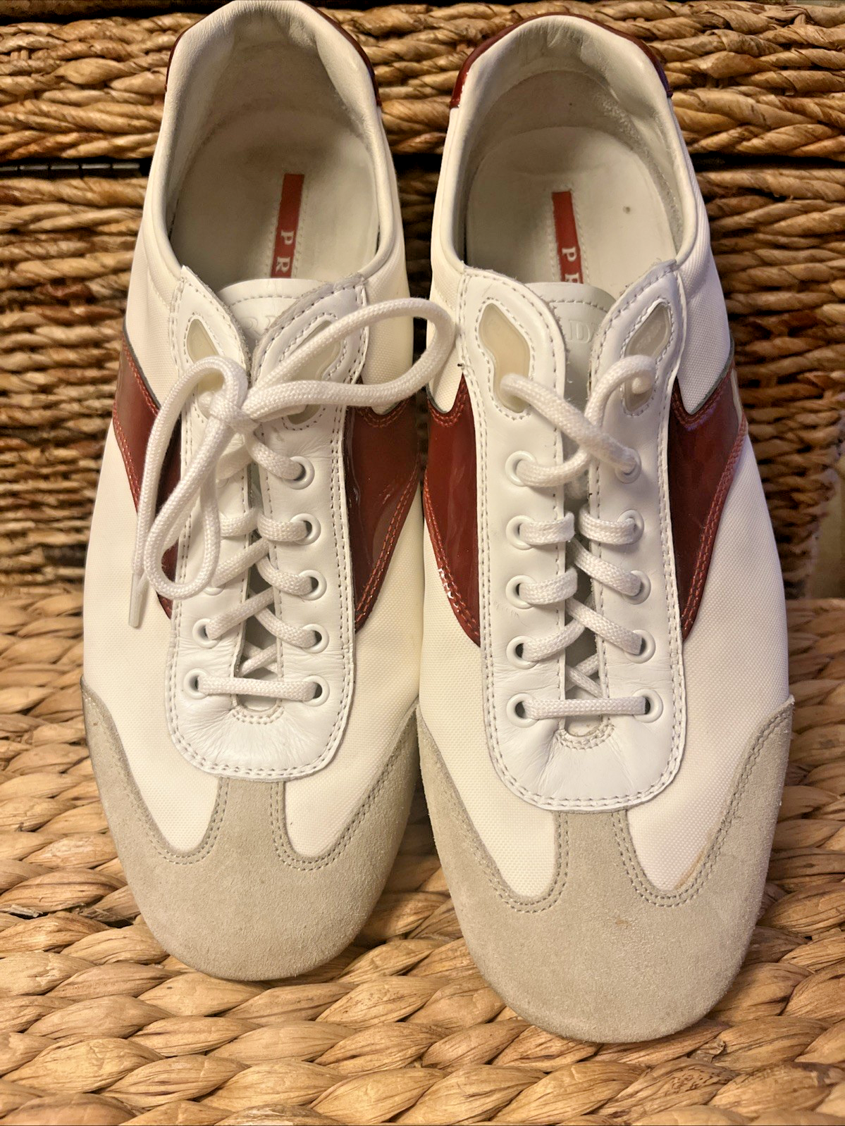 Prada Mens Suede Tio 4 E Sneakers in Size 8.5-image