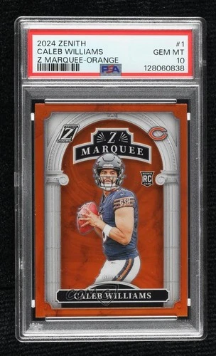 2024 Panini Zenith Z Marquee Orange Caleb Williams #1 PSA 10 GEM MT Rookie RC