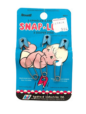 Vintage 1950-60s metal SNAP LOCK DIAPER PINS by Bedford Industries EUC D1-50