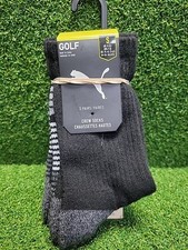 Puma Golf 3-Pair Crew Socks Black - Small 3-5.5