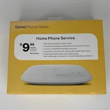 Ooma Phone Genie VoIP Home Phone Service - White (100-0474-100) Brand New Sealed