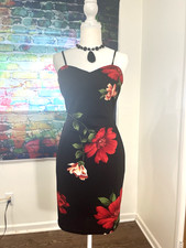 Windsor Size M Floral Bodycon Spaghetti Strap Mini Dress