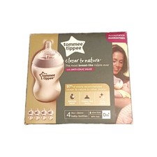 Tommee Tippee Closer to Nature Baby Bottles, 9oz, 4 Pack NEW IN BOX