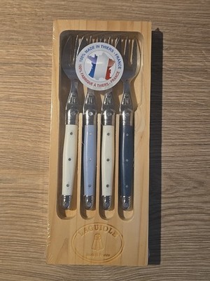 X1 Laguiole 4 Stück Kuchengabel Edelstahl Besteck Set Made In France