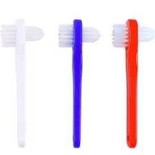 OASISGUEST Denture Cleaning Brush Set, T-Shaped Special Toothbrush, Hard... 