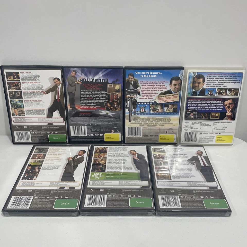 Paquete de DVD Mr Bean 7x Movie Collection mr bean vol 2-4 nuevo sellado. Región 4  Foto 2 de 4
