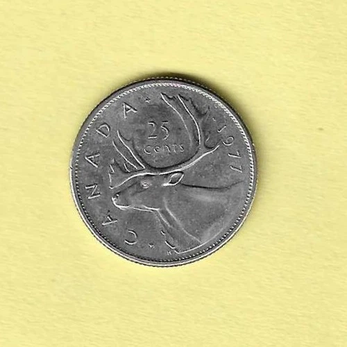 Photo of a 1977 Canada 25 Cents from an eBay sale