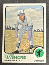 1973 Topps Clyde Mashore Baseball Card #401 Expos Fair Bad Corners & Edges O/C