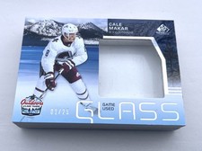 Cale Makar 2021-22 Upper Deck SP Game Used thick Glass /25 Lake Tahoe 1st of 25