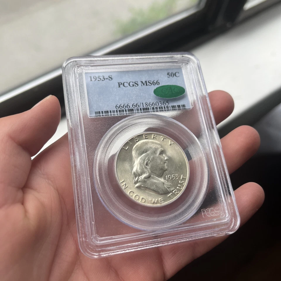 1953 S Franklin Half PCGS MS66 CAC ONLY 184 IN HIGHER GRADES - Image 4 of 4