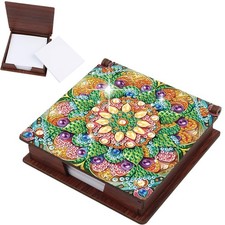 JISHSHAY Diamond Painting Note Box Mandala 11 x 11 x 2.8 cm, 1