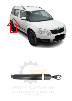 NEU FÜR SKODA YETI 2009-2017 TÜRGRIFF HINTEN AUSSEN RECHTS ZUM LACKIEREN