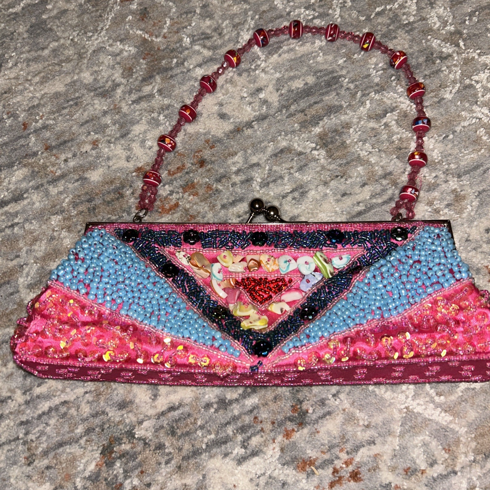 Beauriful Boho Colorful Beaded Statement Purse, p… - image 7