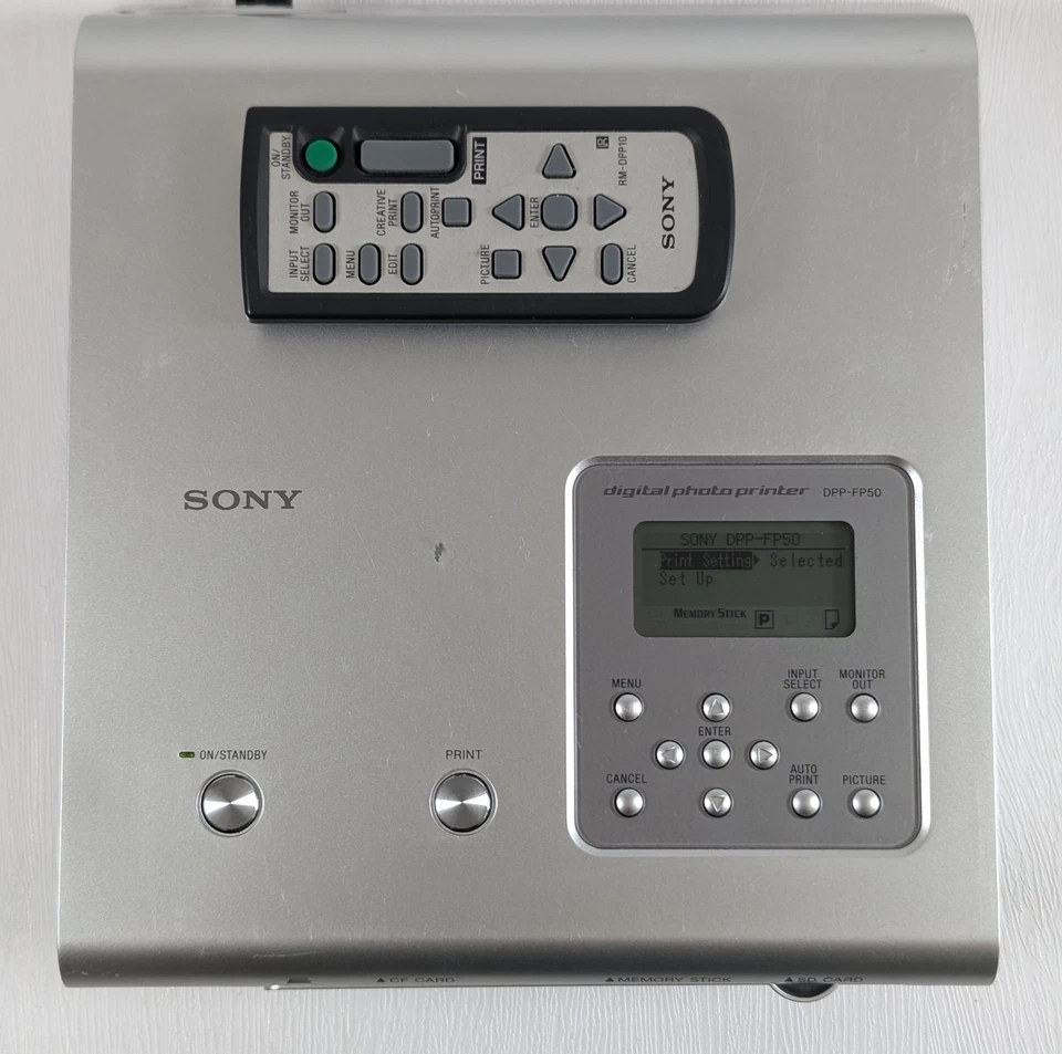 Sony DPP-FP50 Digital Photo Printer With Remote Manual & Power Lead - Image 3 of 4