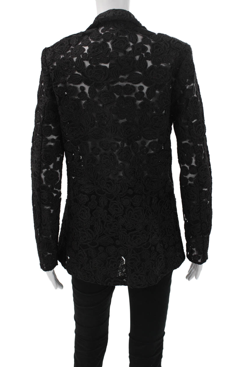 Nonchalant Label Womens Basic Jacket Black Floral… - image 4