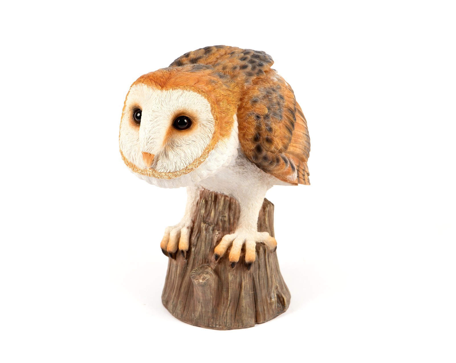 Garden Creations Barn Owl Bird of Prey Well Detailed Resin Ornament 32L Boxed