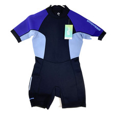 New Sea Doo Seadoo Wetsuit Exotic Shorty Shorts Black Purple 3mm Womans L Large
