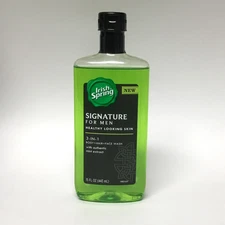 Irish Spring SIGNATURE FOR MEN 3-IN-1 Hair Face Body Wash, 15oz | w/Mint Extract