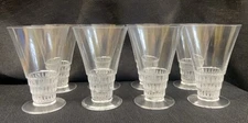 Lalique Bourgueil 4 1/2 Inch Wine Crystal France Signed Glassware Vtg Set of 4