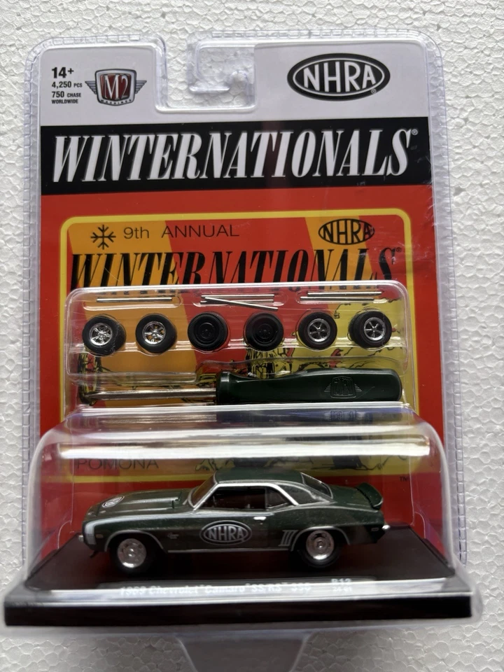 Chevrolet Camaro 1969 escala SS/RS 396 máquinas 1/64 M2 ruedas automáticas R12 NHRA  Foto 3 de 4